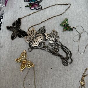 Butterfly Necklace and Earrings Lot